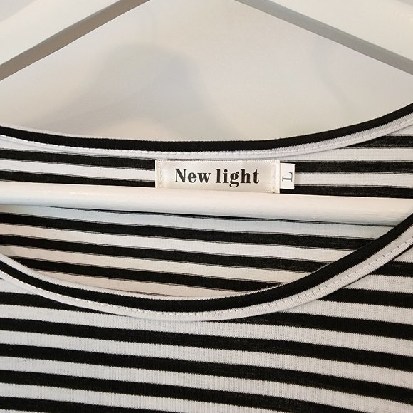 New Light - Striped T-shirt Dress - Picture 6 of 11